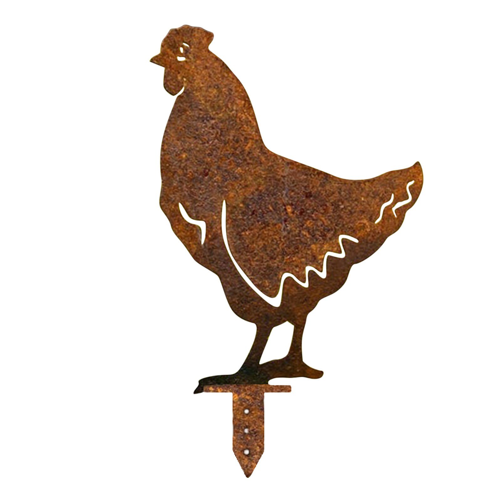 Außen Metall Henne Huhn Picken Bauernhof Ebene Garten Einatz Garten interessant Kunst Ornament Startseite freien garten dekoration: B