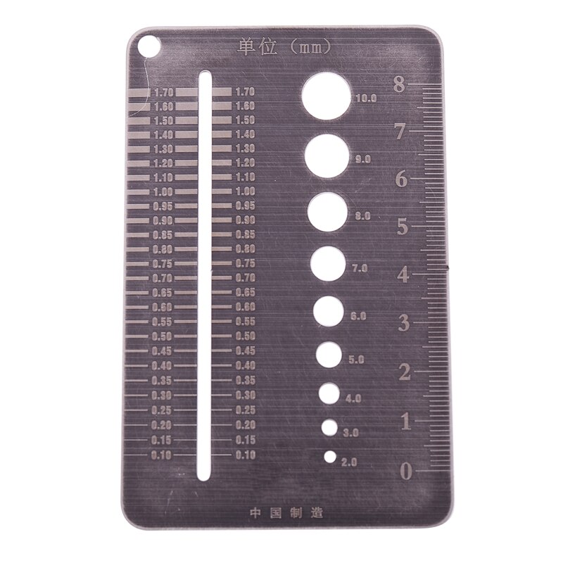 0.1-10mm Screw Gauge Plate Diameter Measuring Gauge Stainless Steel Drill Bit Bolt Wire Gauge: Default Title