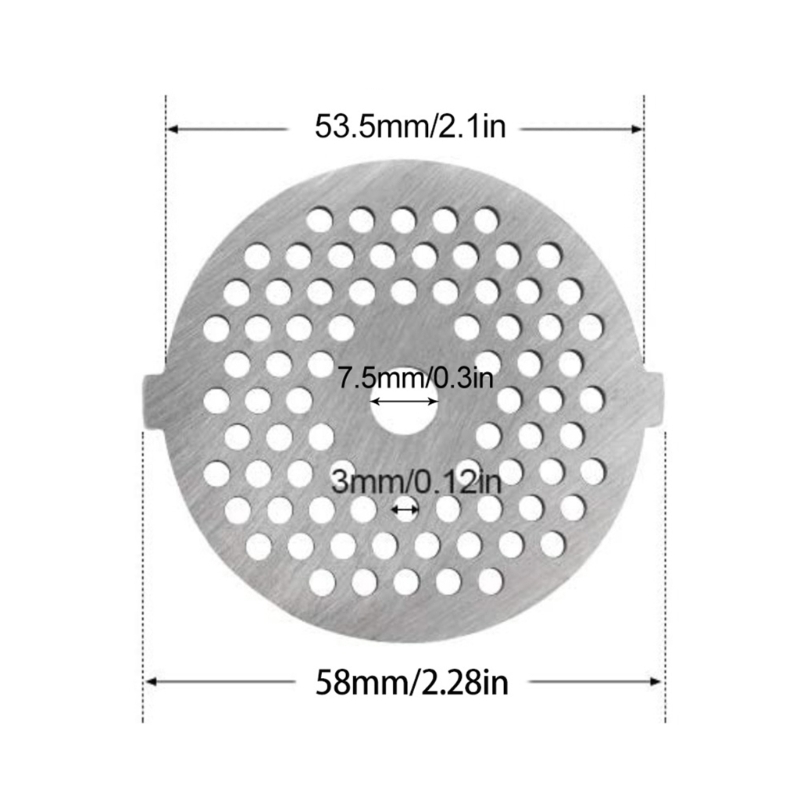 Stainless Steel Meat Grinder Plate Discs Plate Blade Mincer Plate Meat Grinder Replacement Accessories for Kitchen: army green
