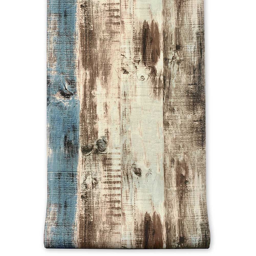 53CM×10M Wallpapers Retro Old Personality Wood Plank Wallpaper Bar Restaurant Clothing Store Cafe Background Wallpaper: 4