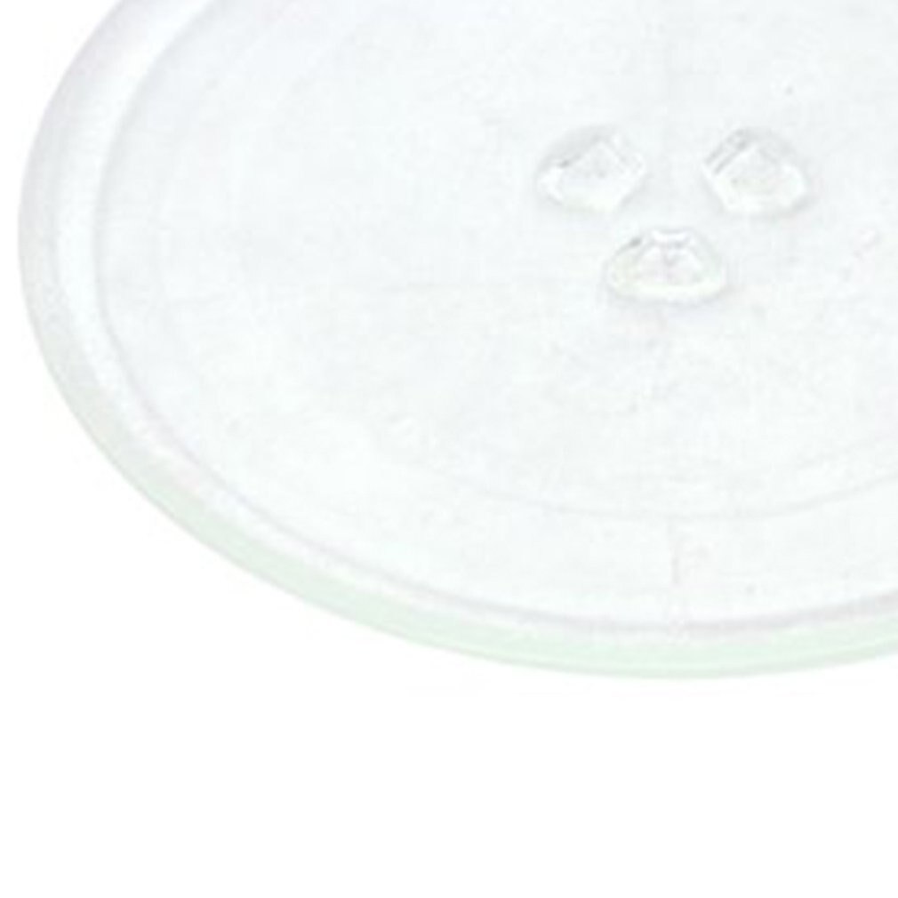 Universal Microwave Turntable Glass Plate Micro Glass Turntable Tray Accessories Diameter 24.5cm with 3 Fixtures
