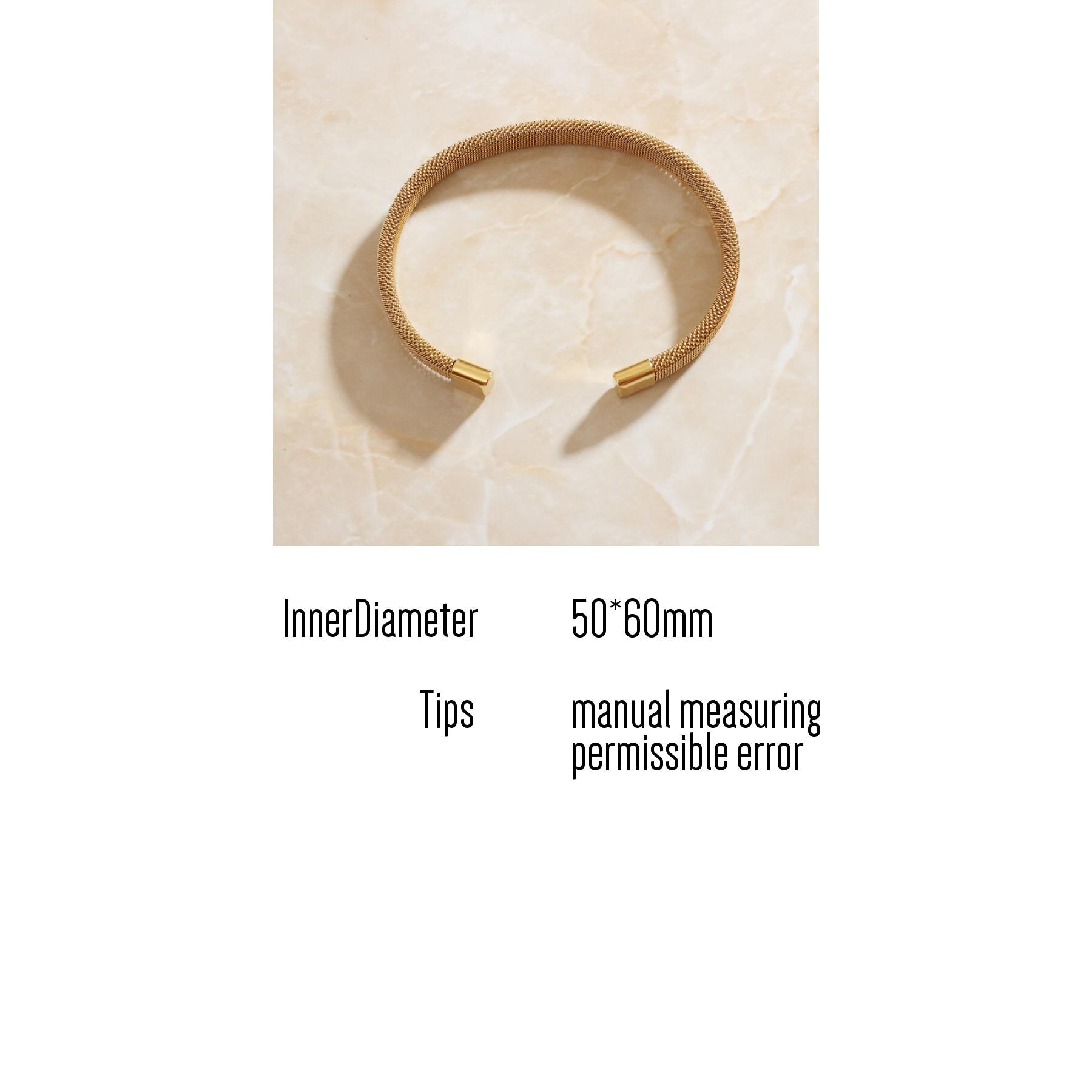 SOMMAR-pulsera de oro con de para mujer, brazalete Retro de malla, accesorios de pulsera de boda