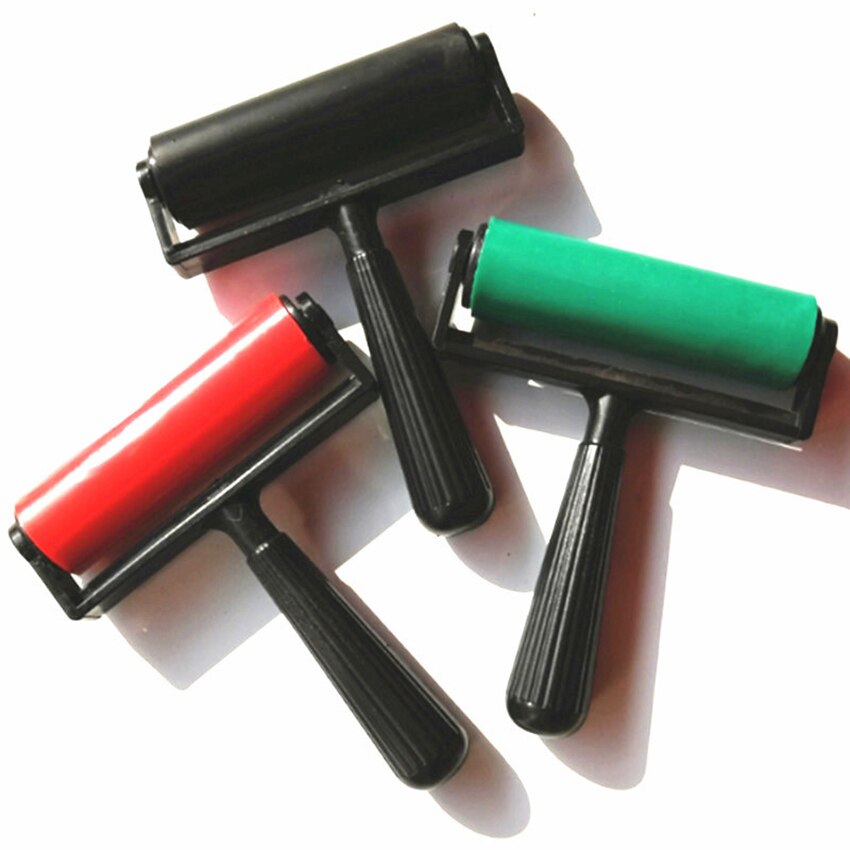 10cm Construction Tools Rubber Roller Printmaking Roller Hand Tools Oil Painting Ink Roller Brayer Print Rollers