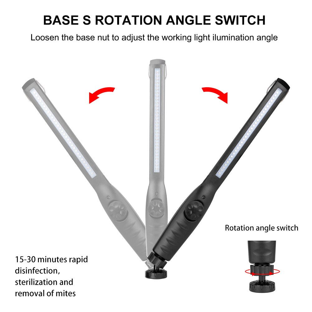 Led ultravioleta lâmpada uv esterilizador luz bactericida lâmpada handheld uvc desinfecção luz