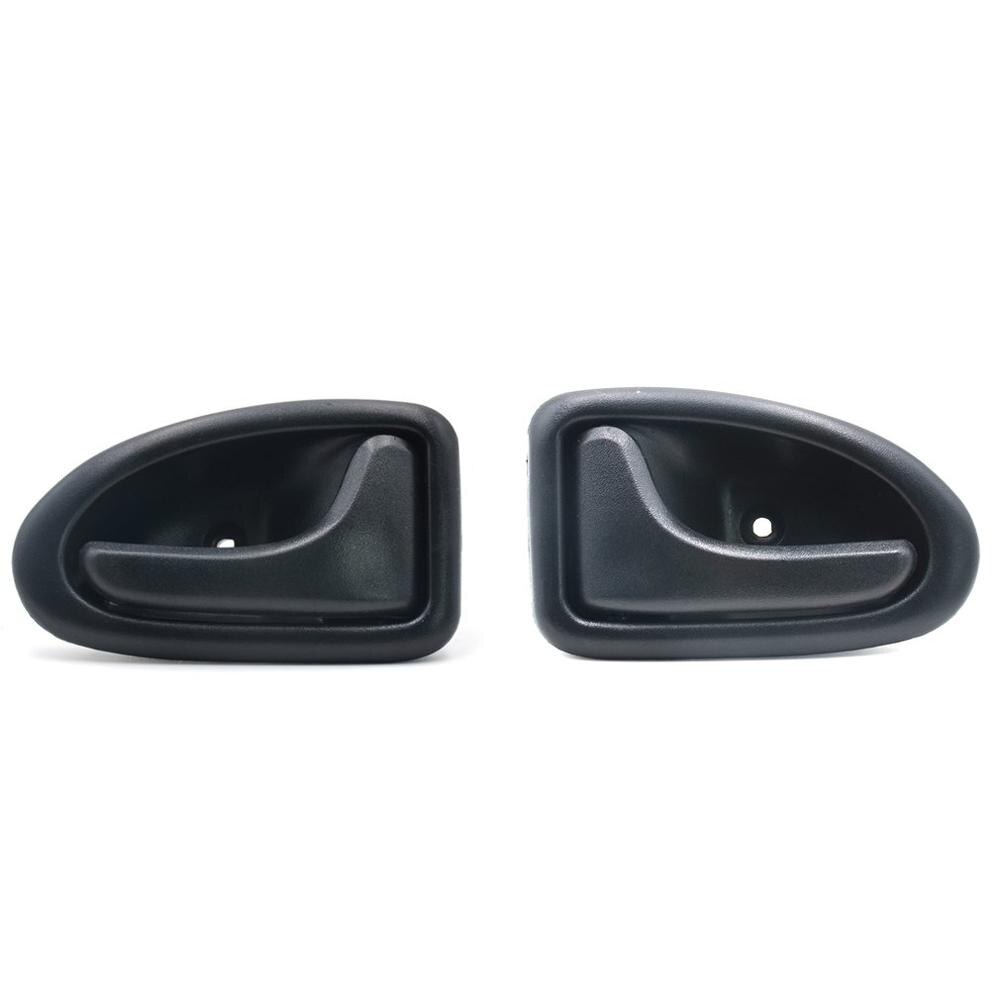 Manija de puerta Interior para coche, manija de puerta Interior izquierda/derecha, negra, para Renault Clio 2, accesorios para coche, 1 Uds.