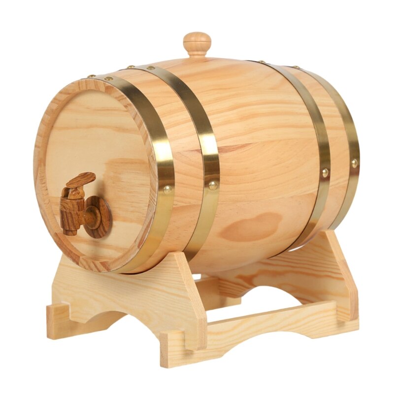 Wooden Wine Barrel Whisky Barrel Wooden Barrel Wedding Decoration Wheel Barrel for storing Red Wine and Whiskey