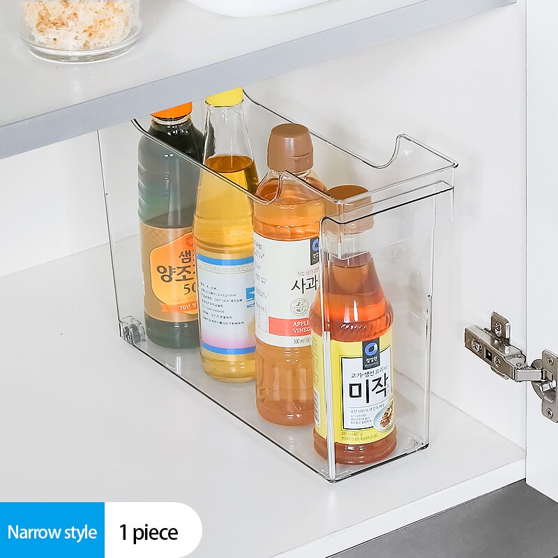 Cabinet Storage Rack Box Basket With Pulley Wheel Kitchen Sink Refrigerator Organizer Fruits Vegetables Pots Lid Containers: 1 Narrow Box