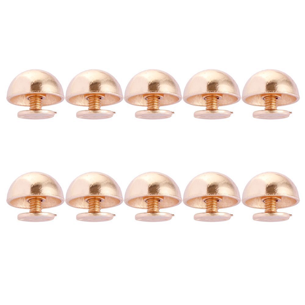 10Pcs 8/10/12/16/20Mm Diy Band Klinknagels Schroef Paddestoel Dome Bolt Ronde hoofd Schroeven Punk Metal Nail Knop Voor Kleding/Tas/Schoenen: gold / 20mm
