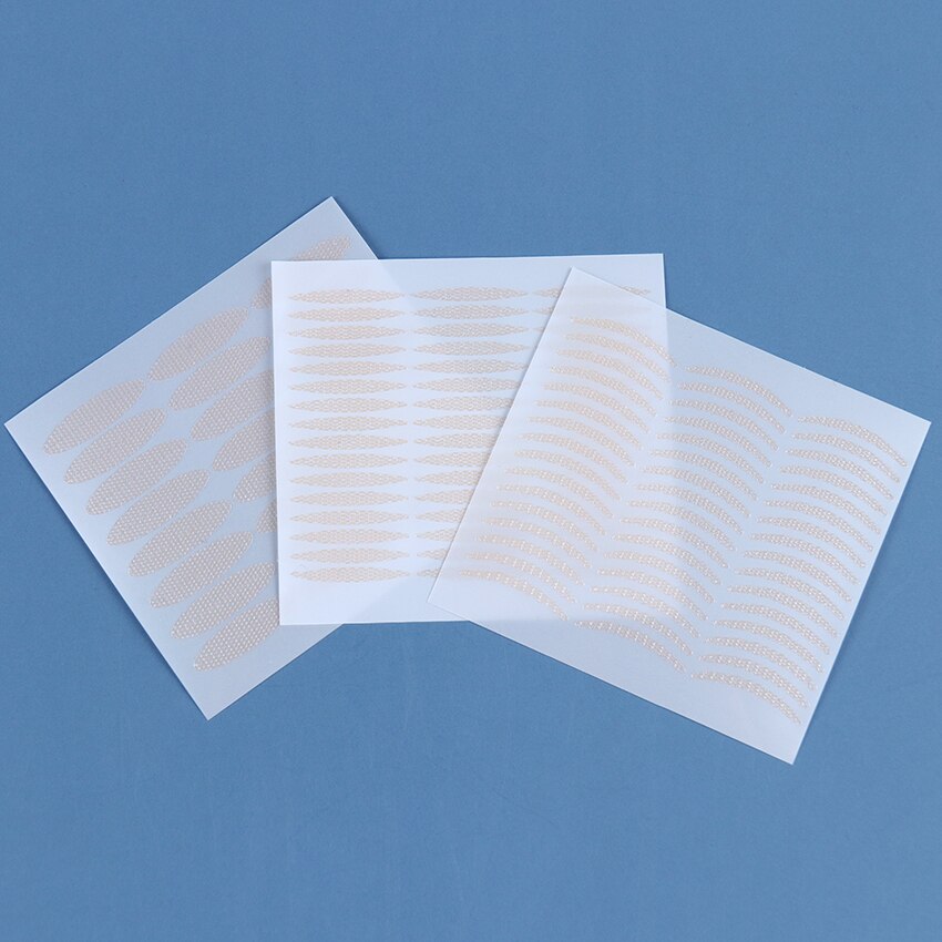 480Pcs/10 Vellen Grote Ogen Make Up Ooglid Sticker Gaas Mesh Kant Zelfklevende Ooglid Tape Stickers Make onzichtbare Hulpmiddel