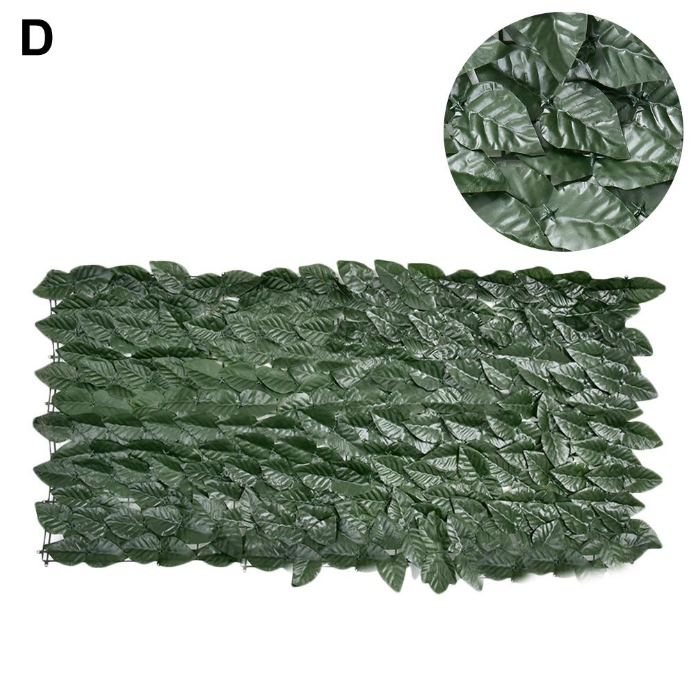 Cerca Artificial de ratán para plantas, cerca de privacidad, decoración para exteriores, protección UV, 50x100cm: Negro