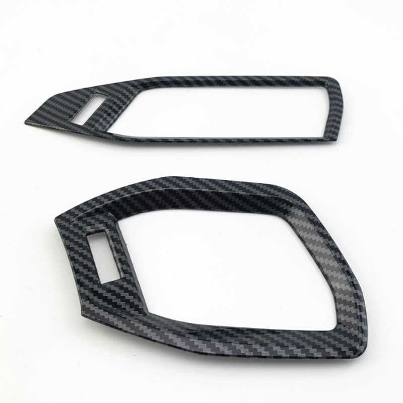 Carbon Fiber Dashboard Air Conditioner Vent Cover Trim Decoration Panel Vent Frame Car Accessories for Ford Focus +