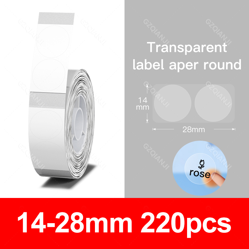 Niimbot Transparents Clear Pure White Thermal Label Sticker Paper Roll Self-Adhesive Barcode Price Name Printing for D11 D110: Mixed Color