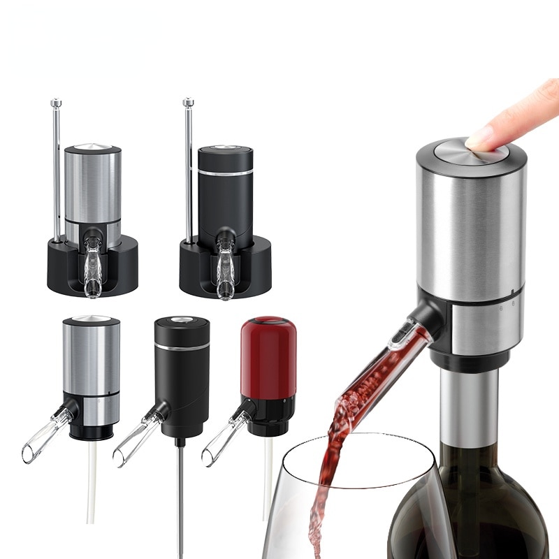 Elektrische Wijn Beluchter Dispenser Bar Accessoires One-Touch Automatische Wijn Decanter Schenker Wijn Beluchting Voor Party Aerador Vinho
