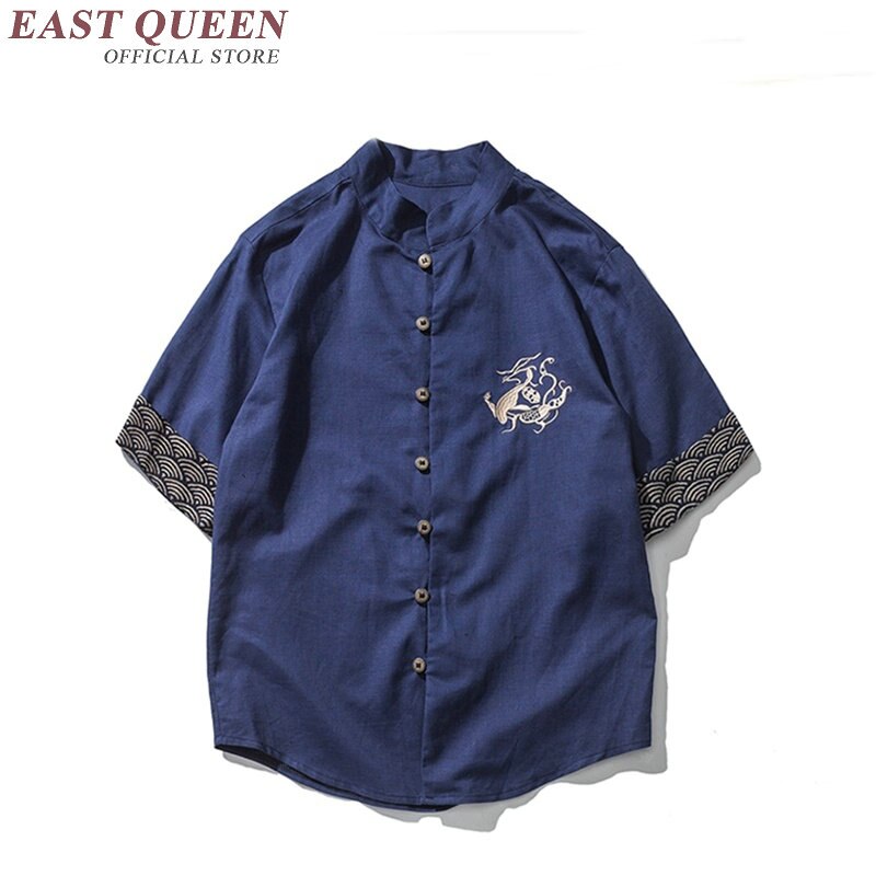 Traditionelle chinesische kleidung für männer männlichen Chinesischen mandarin kragen hemd bluse wushu kung fu outfit China hemd tops KK2321