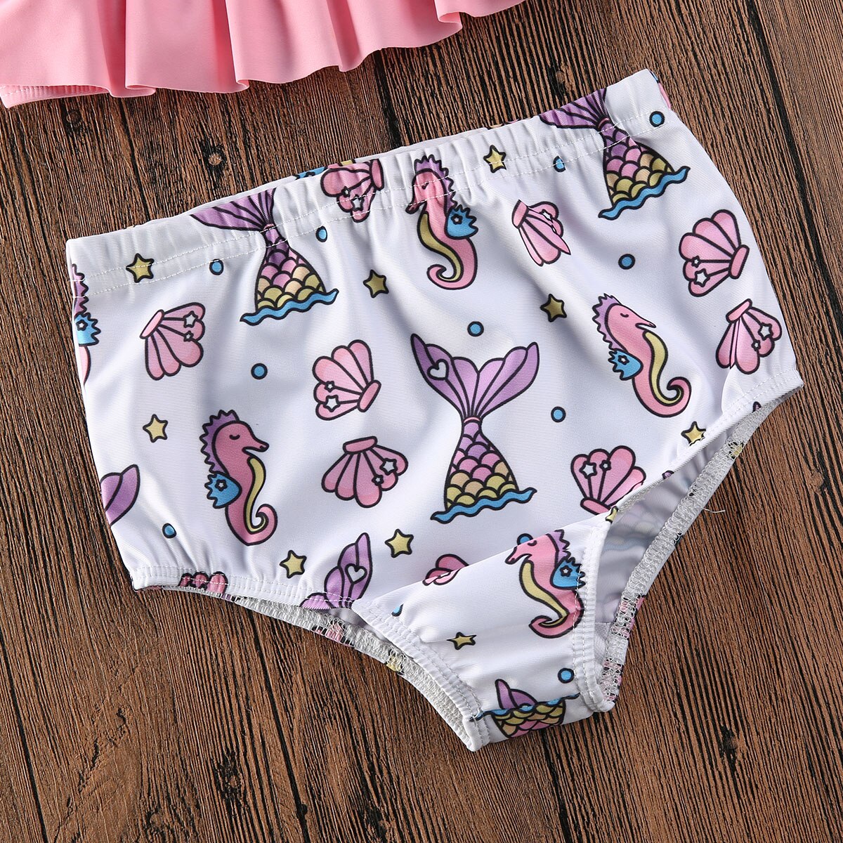 Babymeisjes peuter kinderen badmode mouwloos badpak bikini 2 stuks set cartoon badpak zomer strandkleding