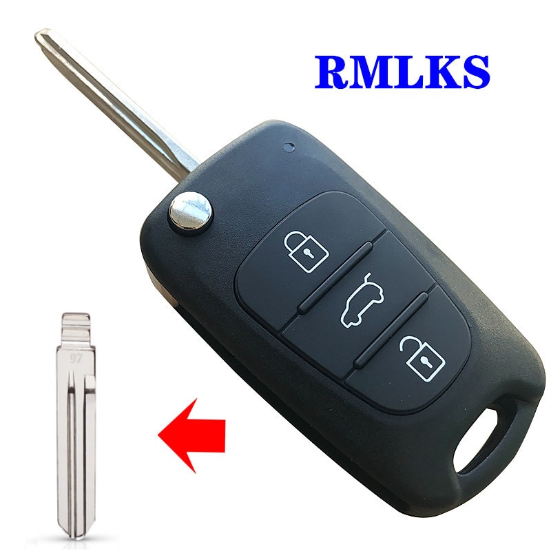 Carcasa de llave remota para Hyundai I20, I30, IX35, I35, Accent, Kia, Picanto, Sportage, K5, 3 botones, funda plegable para llave remota, novedad