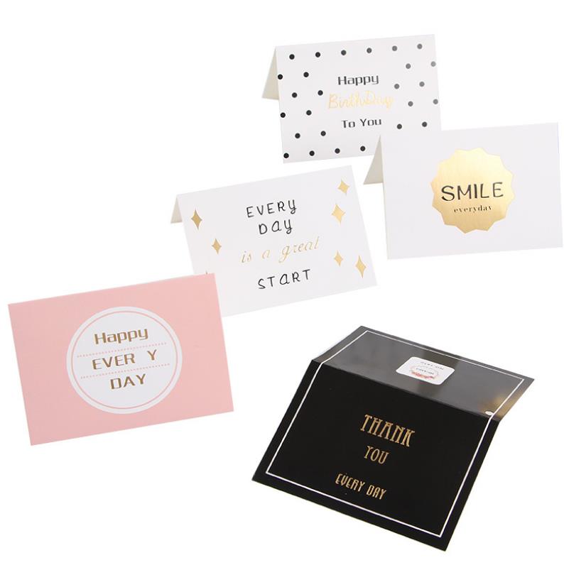 15pcs/lot Mix Designs Thank You for You Best Wishes Folding Card Message Card Party Invitations Card Greeting Card