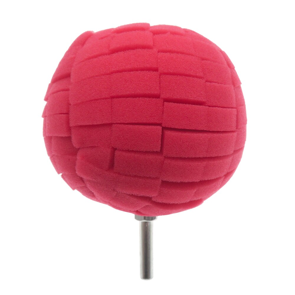 Juego de Herramientas de taladro eléctrico, almohadilla de pulido de esponja, almohadillas de pulido de coche en forma de cono para limpieza de cubo de rueda de coche: Red  1 PCS