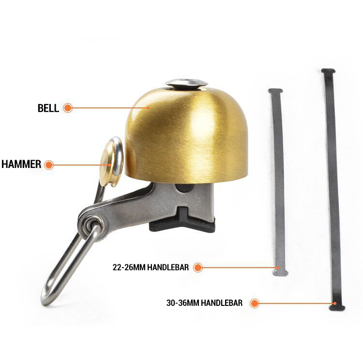 Timbre clásico Retro Para Bicicleta de Montaña, claxon de anillo de cobre con sonido fuerte y claro para manillar de bicicleta plegable, alarma de advertencia de seguridad RR7047