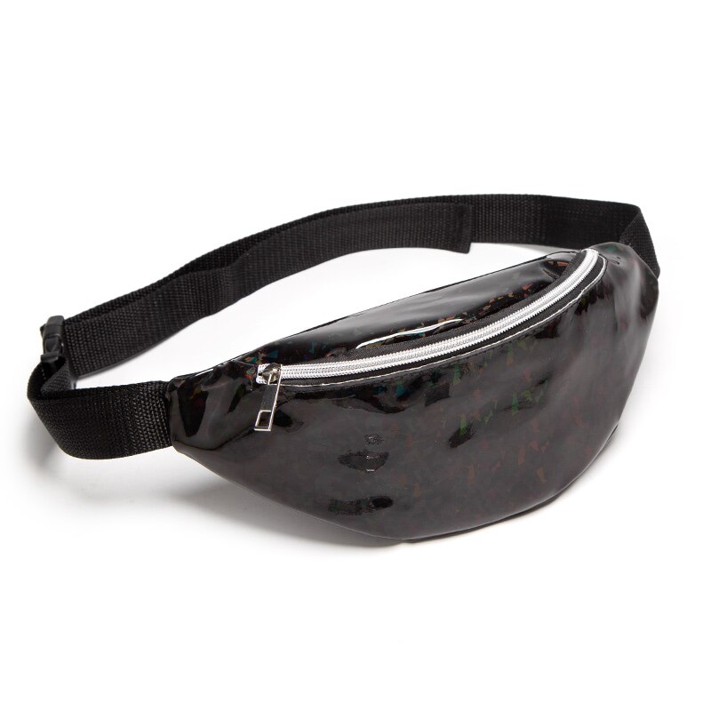 Vrouwen Lady Taille Fanny Pack Belt Bag Pouch Reizen Hip Bum Bag Vrouwen Kleine Portemonnee: Black