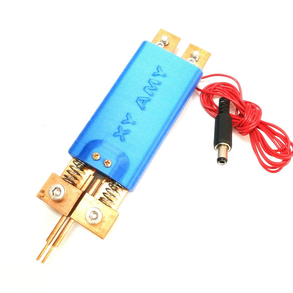 DIY spot welding pen 18650 battery pack handheld portable with spot welding machine automatic trigger handle integrated pen: Blue
