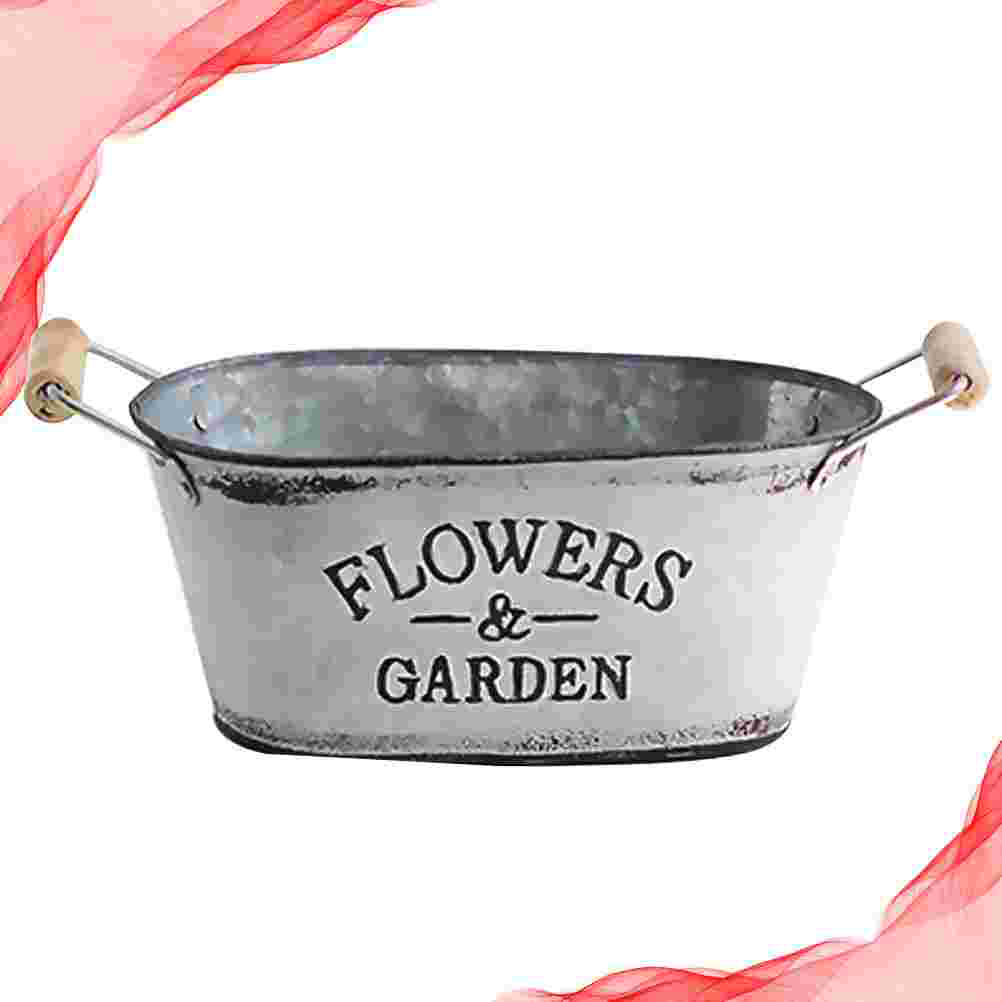 Jahrgang Eisen Eimer Sukkulenten Blumentopf Kreative Dekorative Eimer Europäischen Stil Eimer Silber: Ursprünglich Titel