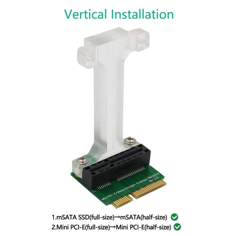 Mini pci-e msata connector adapterkaart voor 3g 4g wwan lte gps module msata kaart verticale montage met stabiele beugel