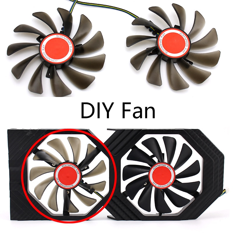 Original 95MM CF1010U12S DIY FDC10U12S9-C PC Cooler Fan Replace For XFX AMD Radeon RX580 RX590 GPU Graphics Card Cooling Fan