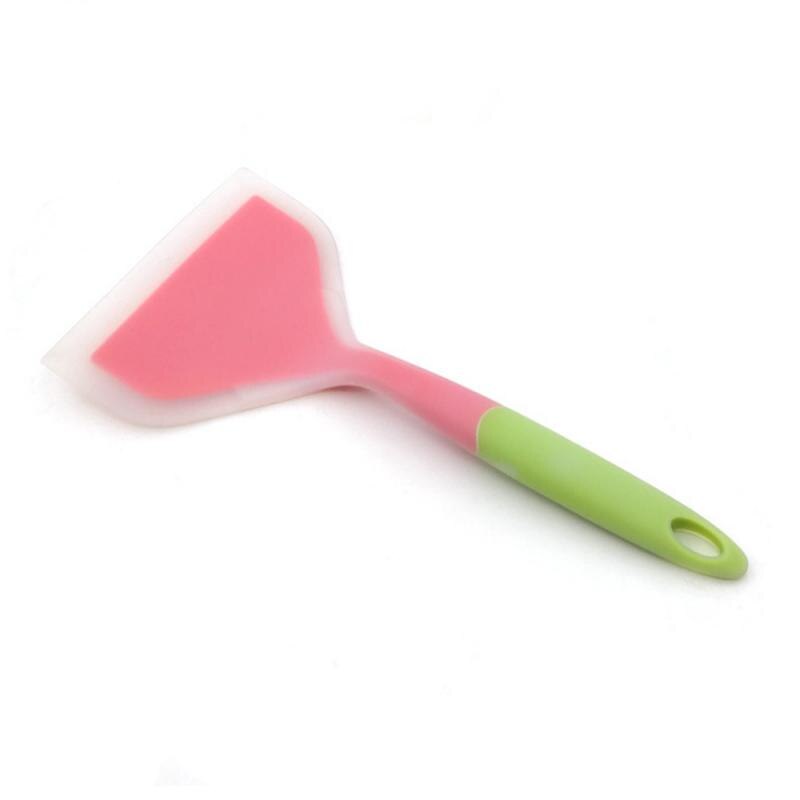 Silicone Kitchen Utensil Nonstick Utensils Cooking Tool For Fry Egg Fried Steak Cooking Utensils Kitchen Tool Baking Gadget: Green handle