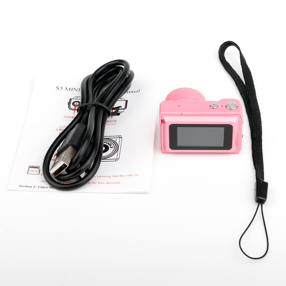 S5 Retro Mini Camera With Screen Indoor Home Outdoor 1080p Sports Portable Vintage Very Small Mini Camera Video Recorder Y3000: green / Bundle1