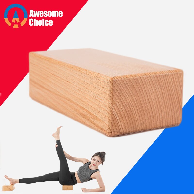 Natuurlijke Hout Yoga Blok Baksteen Voor Crossfit Gym Fitness Oefening Workout Training Bodybuilding Apparatuur