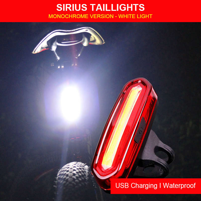 120Lumen Fiets Achterlicht Usb Oplaadbare Fietsen Led Achterlicht Waterdichte Mtb Racefiets Achterlicht Knippert Voor Fiets: White Light