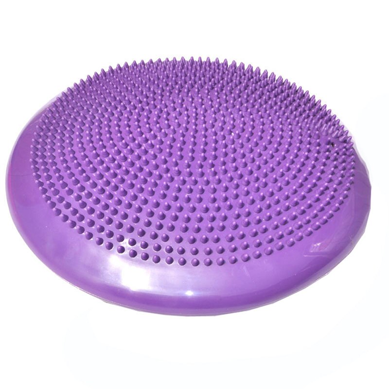 34cm Balance Disc - Yoga Stability Wobble Cushion - PVC - with Free Pump: Purple