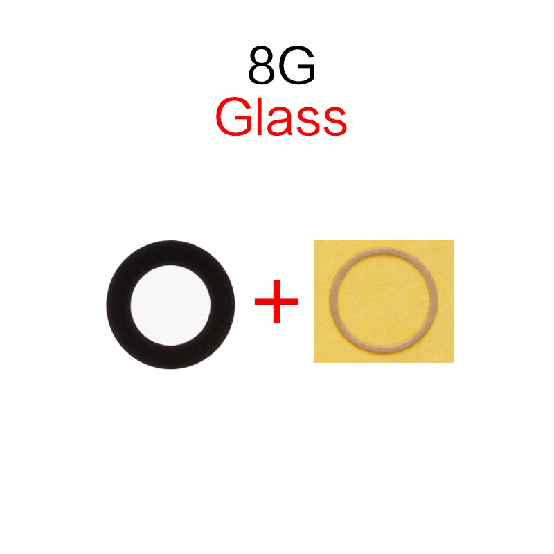 1 sztuk tylna kamera szklany obiektyw pierścień Bezel pokrywa uchwyt dla iPhone 7 8 Plus X obiektyw części zamienne: For 8G Lens