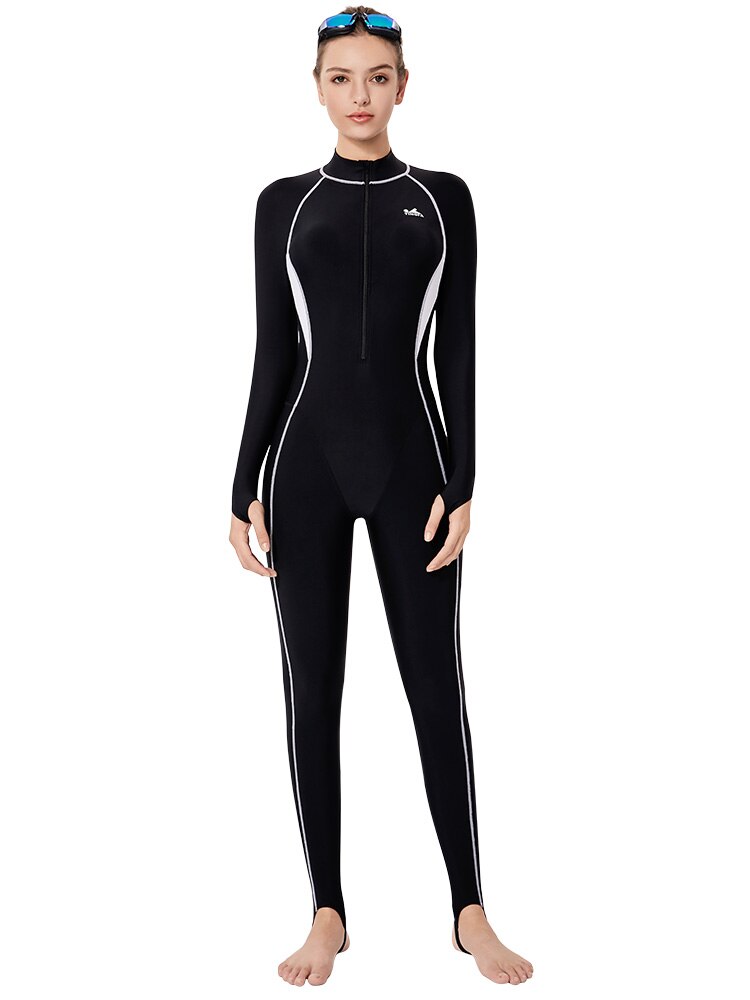 Yingfa-traje de baño de una pieza para mujer, protector solar, de manga larga, para bucear, surf, esnórquel, Medusa