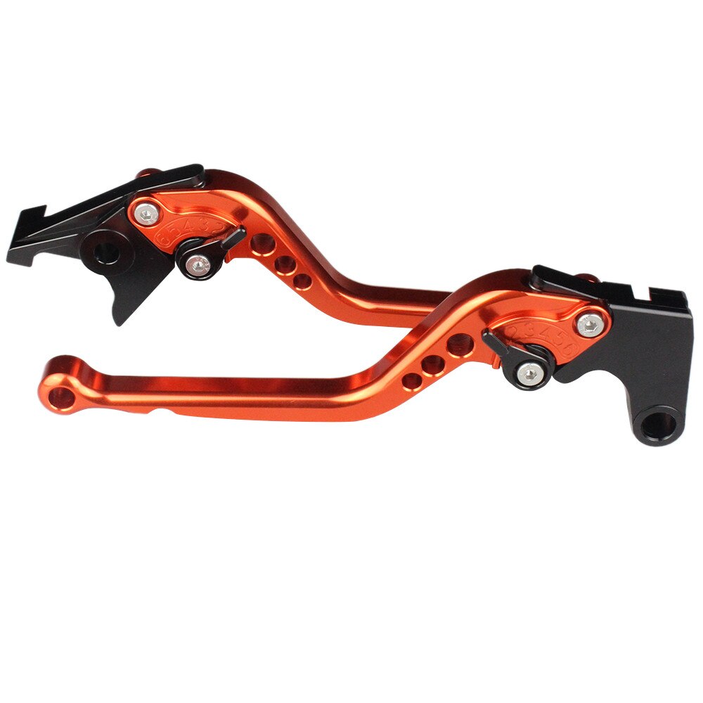 För zongshen cyclone  rx3s rx4 cnc motorcykel broms kopplingsspak aluminium justerbar broms spak kopplingshandtag: Lång orange