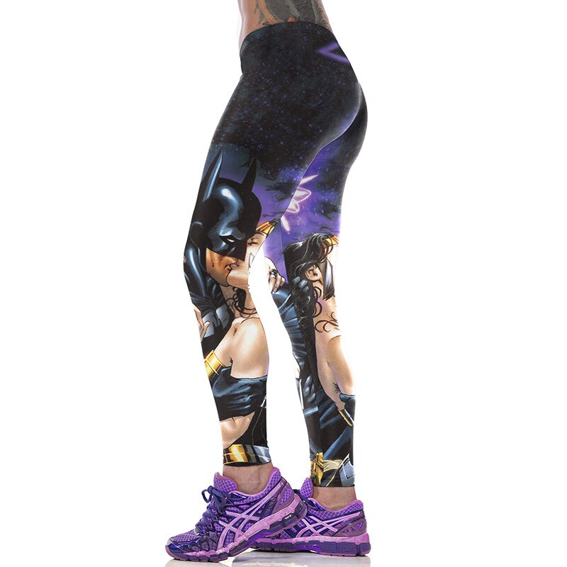 Plus Size Fitness Broek Bruin Tigter Afdrukken Sport Broek Voor Vrouwen 3D Printingbodybuilding Broek 3 Patronen: Black / S