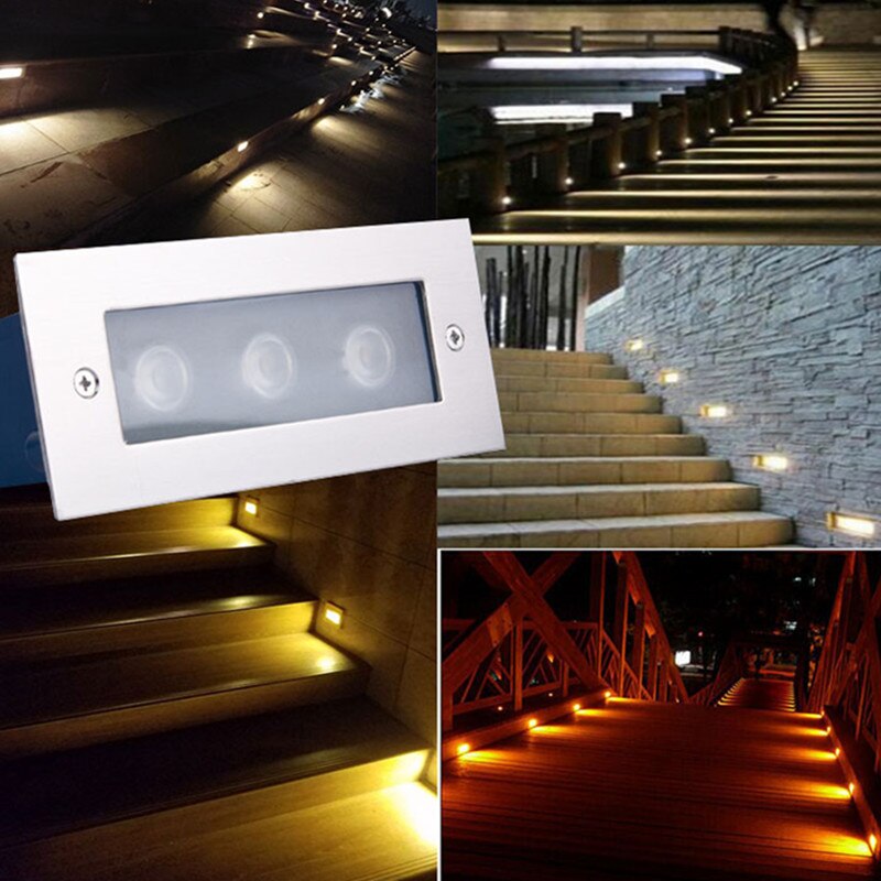 led wall lamp 9W IP67 LED Stair Light Step Light Recessed buried lamp indoor/ outdoor Waterproof Staircase Step lights AC85-265V