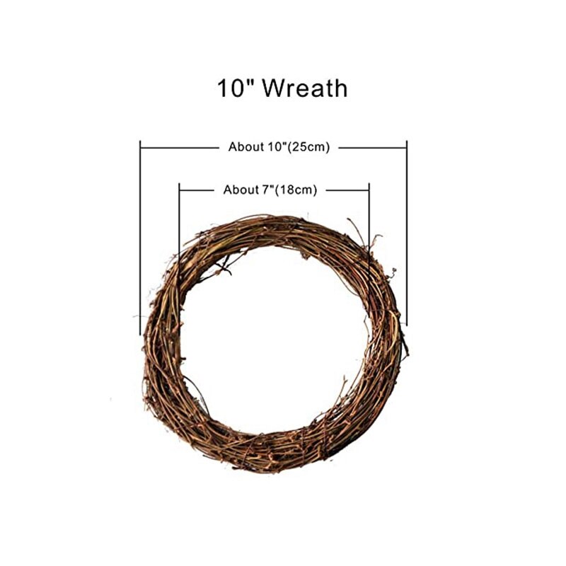 3PCS Christmas Vine Ring DIY Crafts Natural Grapevine Wreaths 10 Inch