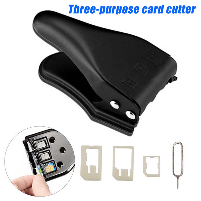 3 in 1 micro/standard di Nano SIM carta taglierina per Mela iPhone 6/7/8 Samsung-trasporto di goccia