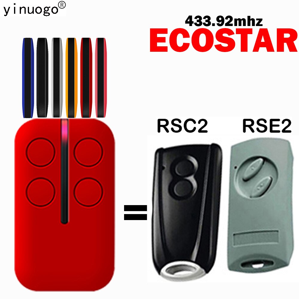 Ecostar RSC2 RSE2 Garagedeur Deur Opener Vervanging Afstandsbediening Duplicator Handheld Draadloze Zender 433.92Mhz