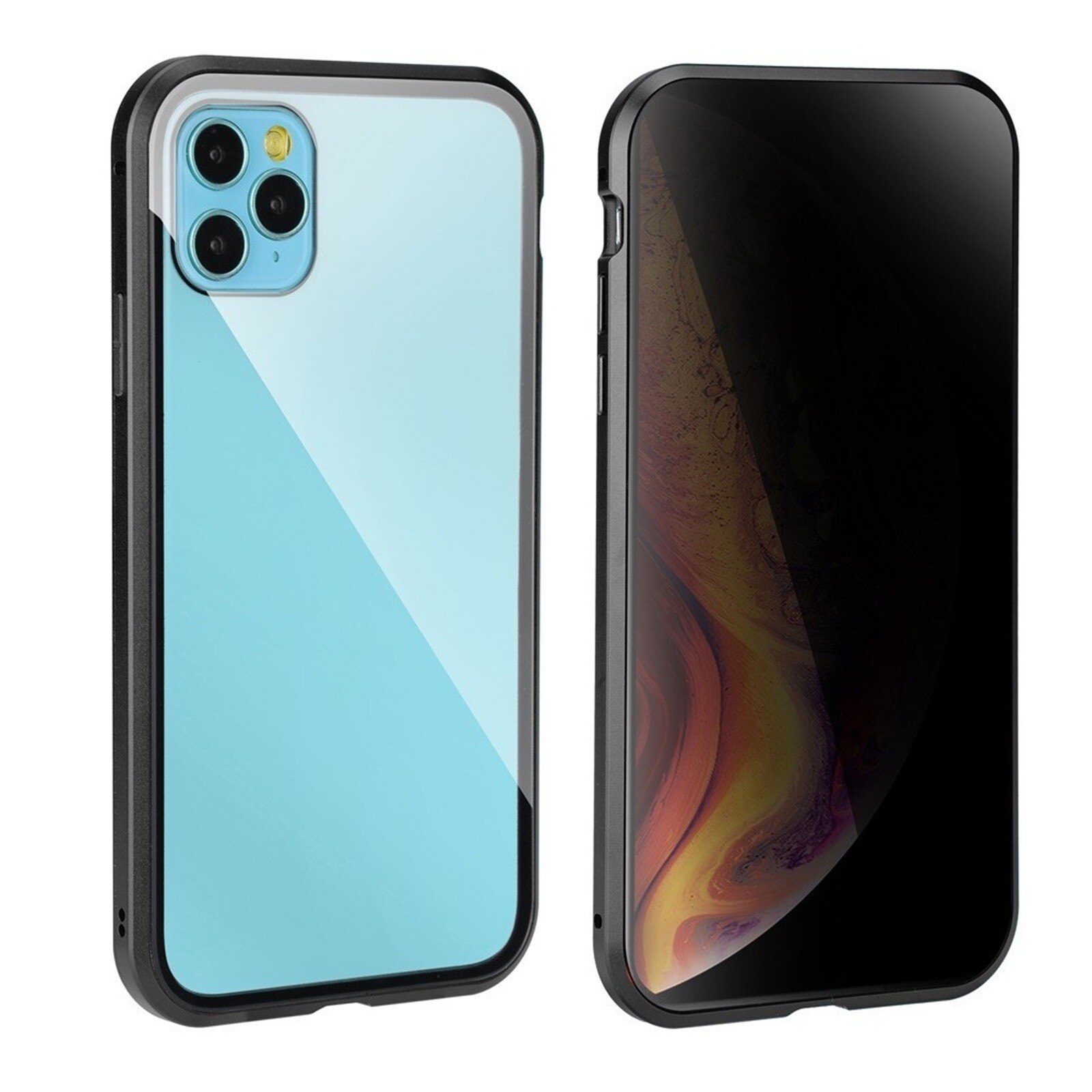 360 ° magnetische adsorption, blickdichter sichtschutz, doppelte schutzhülle für iphone 12/12 pro
