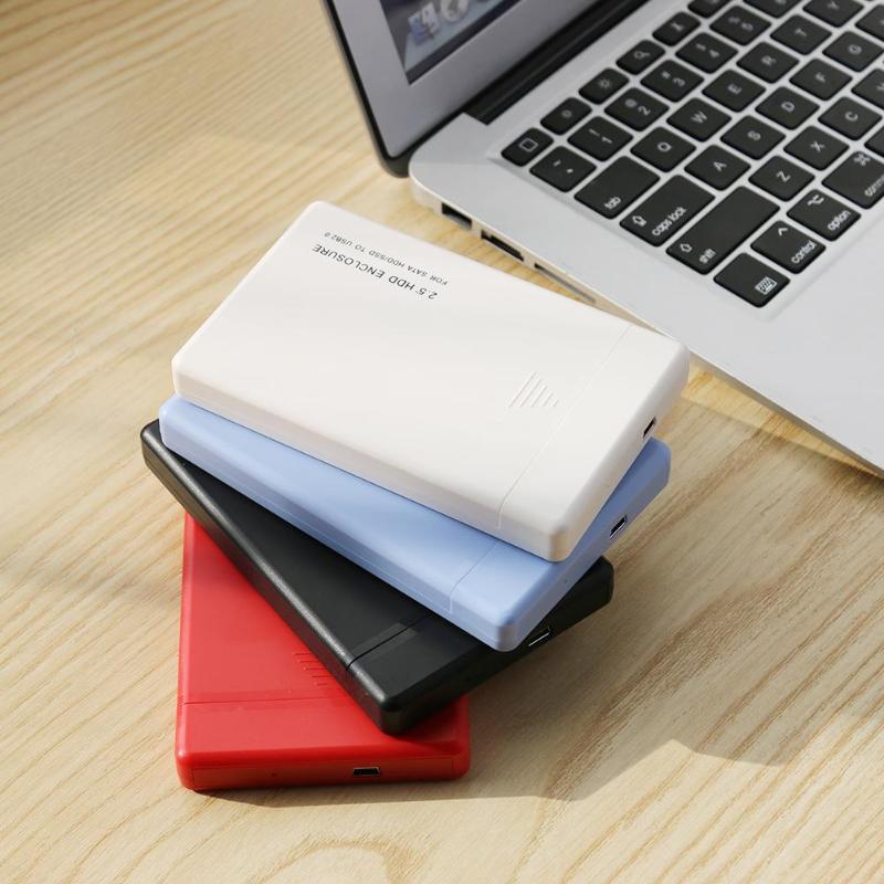 2.5 tums usb 2.0 sata 2.0 hårddisk box extern hdd hölje väska verktygsfritt stöd 3tb extern hdd låda låda