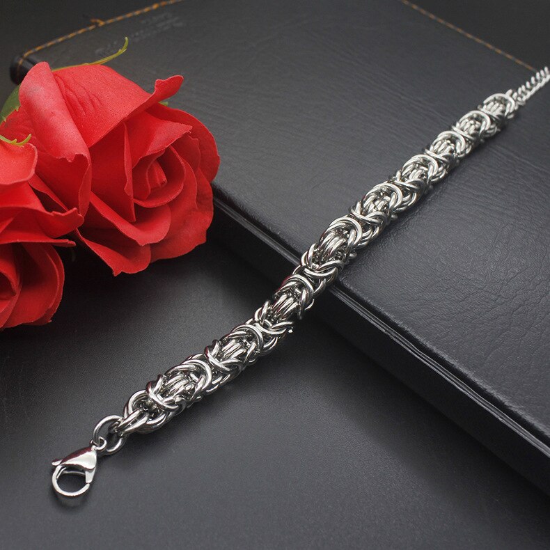 Mode eenvoudige titanium stalen armband roestvrij stalen armband mannen valentijnsdag sieraden