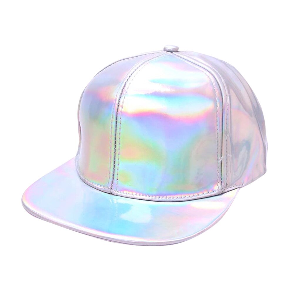 Mand kvinder baseball ensfarvet fluorescerende fladbrætt hat hip-hop hat udendørs klassisk stil cap lavet justerbar hat кепка: Hvid