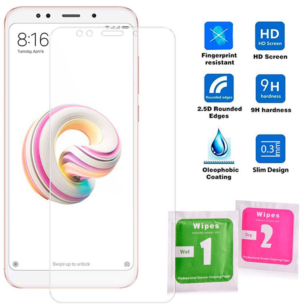 Gehard Glas Voor Xiaomi Redmi 5 Plus Platte 2.5D 9H Screen Protector Cover Clear Front Shockproof Anti Shock Scratch