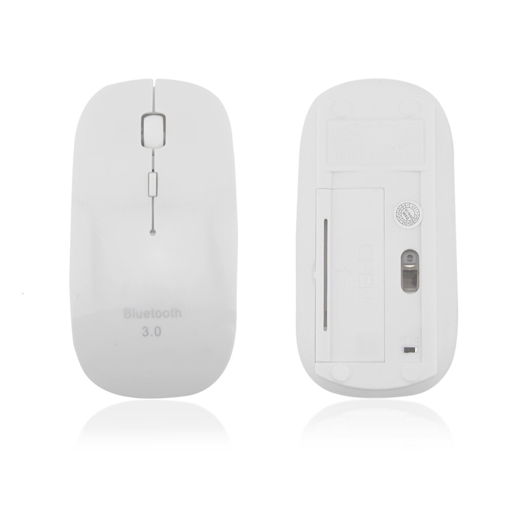 CHYI Ultra Thin Bluetooth Wilreless Computer Mouse Portable Slim Ergonomic Pink Mause 3d Optical PC Mice For Windows/IOS Laptop: white