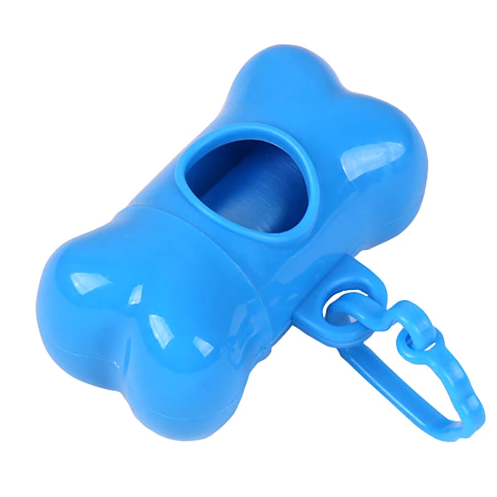 Pet Waste Bag Dispenser For Dog Waste Bag Holder - Plastic Garbage Bag Dispenser Carrier Case，Dog Pet 1 Roll Waste Poop Bags: Sky biue