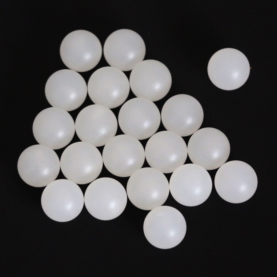 Billes en polypropylène (PP) de 1/2 pouces (12.7mm), sphère en plastique solide pour vannes à bille et roulements, 50 pièces