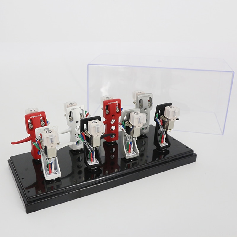 8/10 gaten Hoofd-shell Cartridge Keeper Shell Case Acryl Box Draaitafel Platenspeler Stylus Houder (Headshell niet inbegrepen